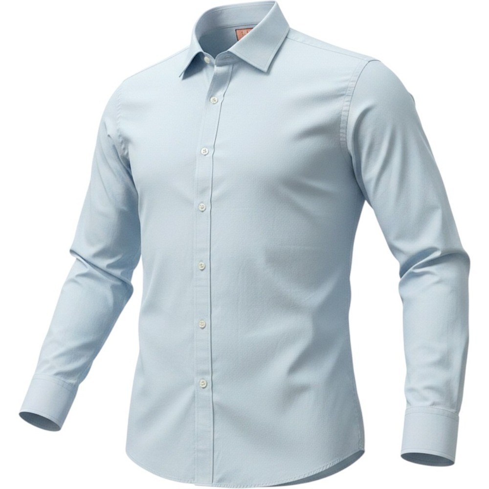 Thomas Pink Slim Fit Dress Shirt Light Blue 15.5 39cm M Long Sleeve Button Down